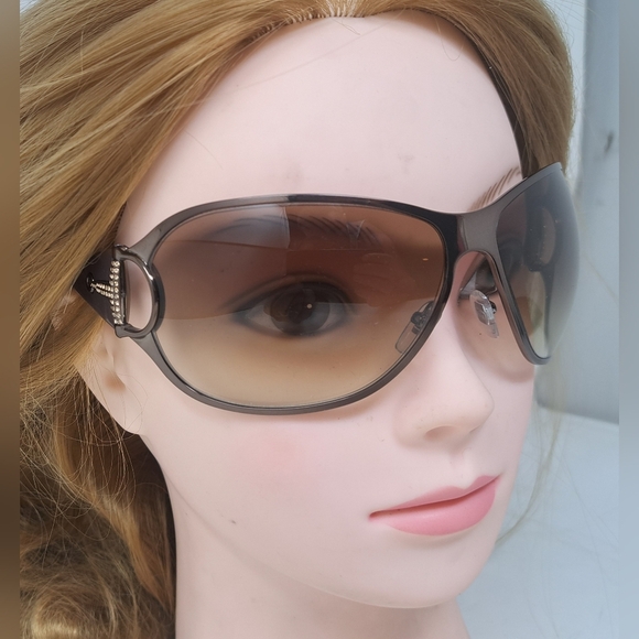 Gucci Sunglasses GG2737STRASS Vintage Y2K Horsebit Diamonds Wrap Brown 69-14-115 - Picture 8 of 16